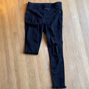 Old Navy Black Distressed Skinny Jeans